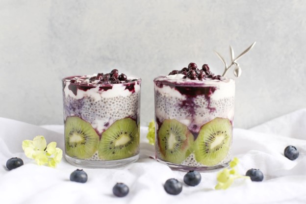 Chia Pudding Featured image for the article on the 5 Quick and Healthy Breakfast Delights You Must Try this Week showing healthy fruits breakfast on table